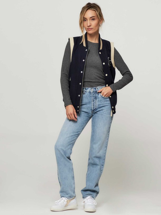 Almas, katoenen ajour gebreide polo top