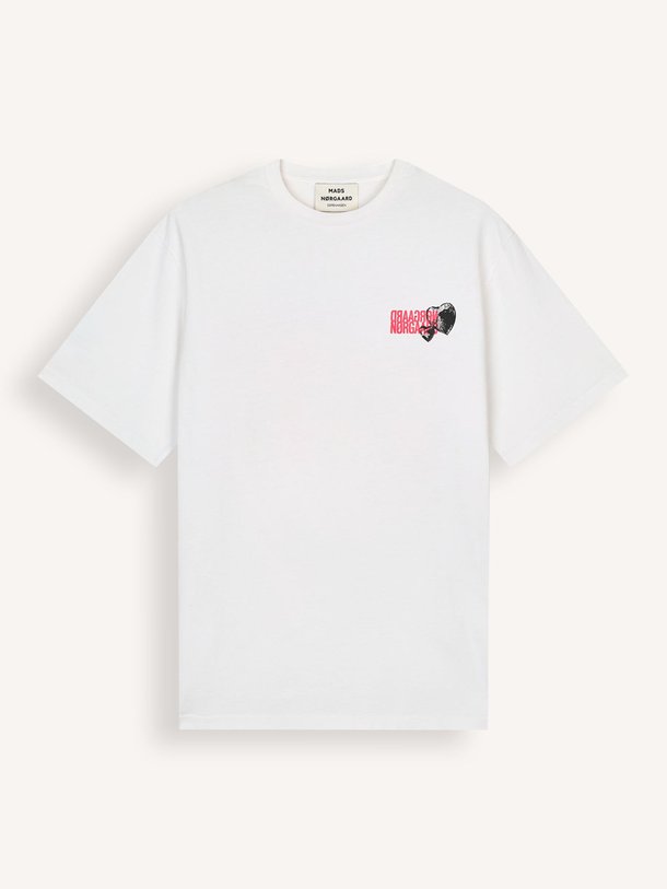 Ontdek de Dassel organic cotton T-shirt met print van Mads Norgaard in de kleur ecru bij Orangebag. Op werkdagen voor 21:45 besteld, morgen in huis.