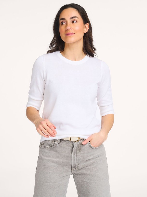 Ontdek de Katoen/viscosemix trui van Repeat in de kleur Wit bij Orangebag. Op werkdagen voor 21:45 besteld, morgen in huis.