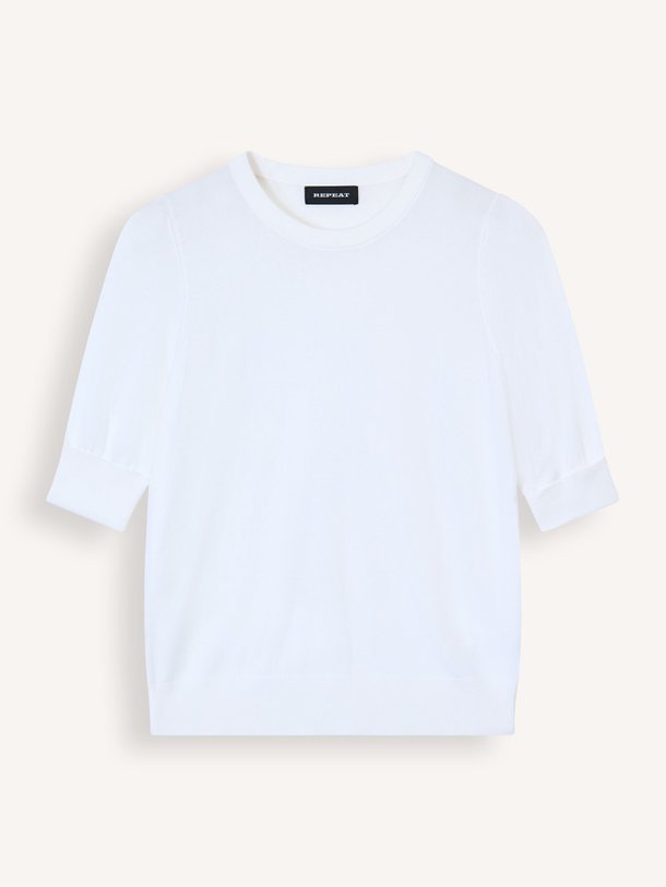 Ontdek de Katoen/viscosemix trui van Repeat in de kleur Wit bij Orangebag. Op werkdagen voor 21:45 besteld, morgen in huis.