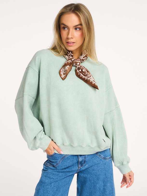 Ontdek de Flips katoenen sweater van Bellerose in de kleur Groen bij Orangebag. Op werkdagen voor 21:45 besteld, morgen in huis.