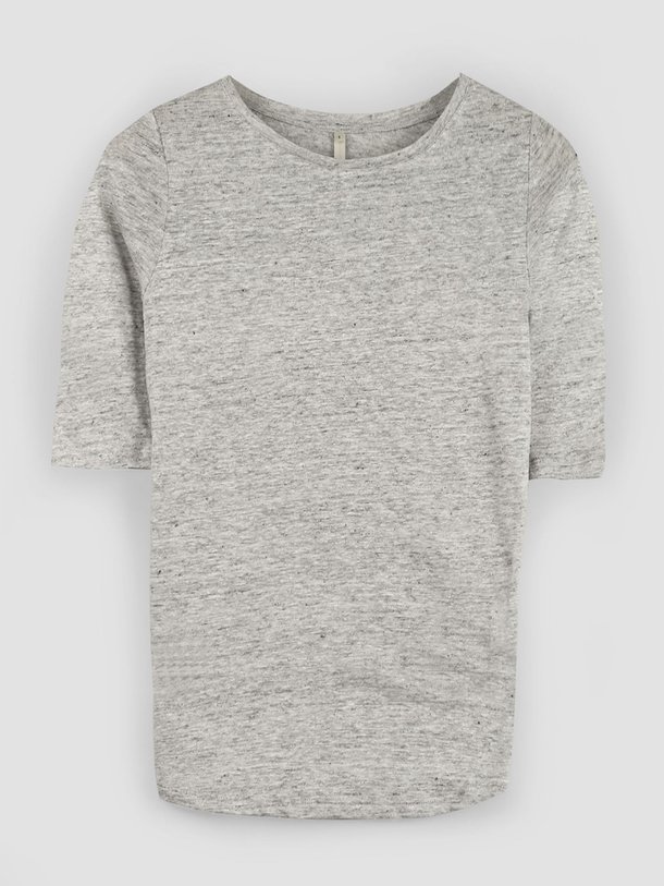 Ontdek de Seas linnen gemêleerde slub T-shirt van Bellerose in de kleur lichtgrijs bij Orangebag. Op werkdagen voor 21:45 besteld, morgen in huis.