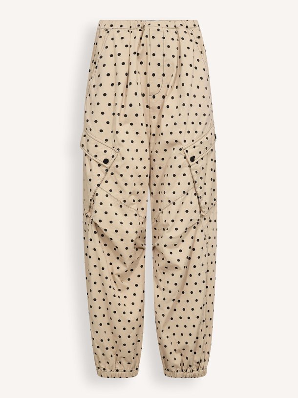 Ontdek de Diddi katoenen cargo broek met stippen van Co'Couture in de kleur Beige bij Orangebag. Op werkdagen voor 21:45 besteld, morgen in huis.