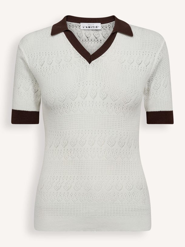 Ontdek de Pointelle, katoenen polo top van Haute L'AmitiÃ© bij Orangebag. Op werkdagen voor 21:45 besteld, morgen in huis.