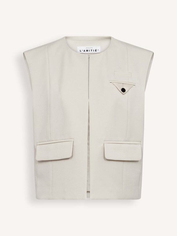Ontdek de Geweven gilet van Haute L'Amitié bij Orangebag. Op werkdagen voor 21:45 besteld, morgen in huis.