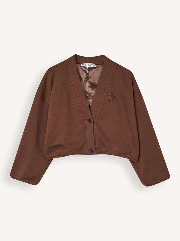 Ontdek de Katoenmix cropped vest van 10Days in de kleur Donkerbruin bij Orangebag. Op werkdagen voor 21:45 besteld, morgen in huis.