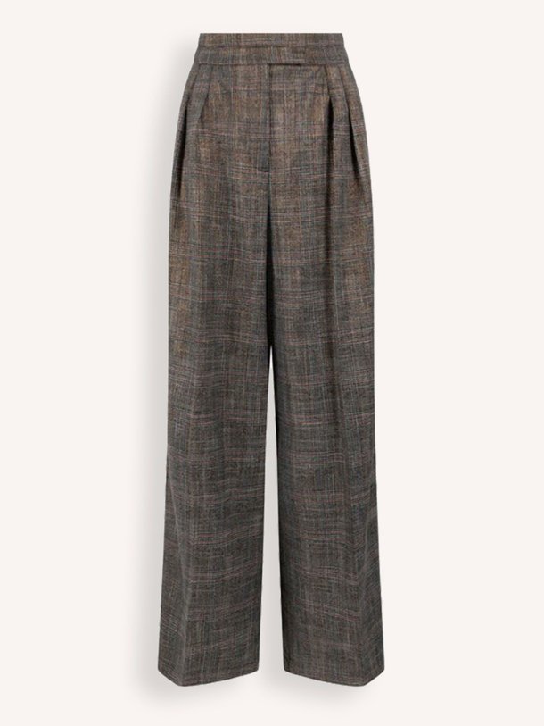 Ontdek de Frederique viscosemix wide leg geruite broek van Aaiko in de kleur zwart bij Orangebag. Op werkdagen voor 21:45 besteld, morgen in huis.