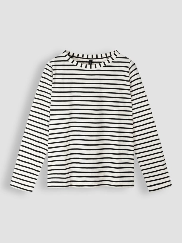 Ontdek de Katoenen gestreepte longsleeve van 10Days in de kleur wit bij Orangebag. Op werkdagen voor 21:45 besteld, morgen in huis.
