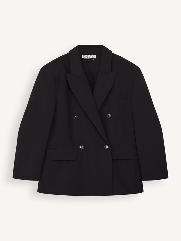 Ontdek de Geweven blazer met borduursel van 10Days in de kleur zwart bij Orangebag. Op werkdagen voor 21:45 besteld, morgen in huis.