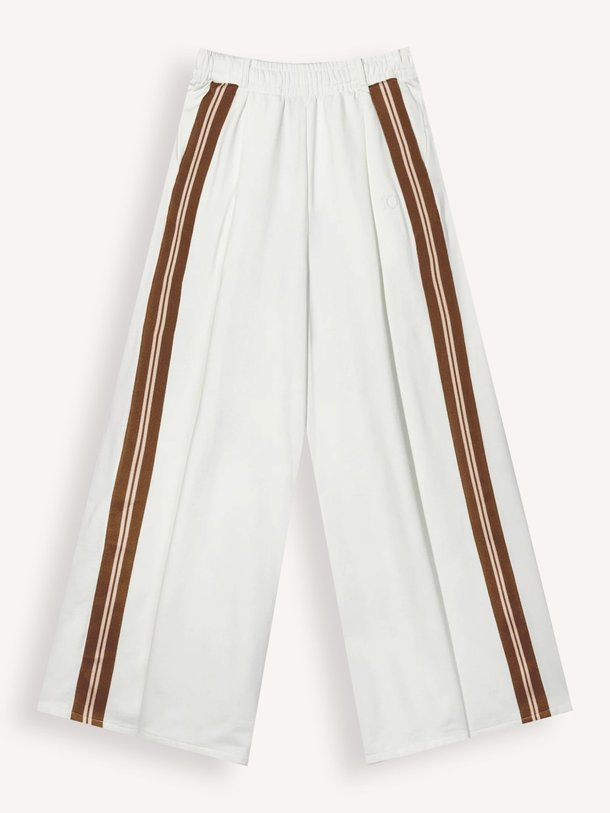 Ontdek de Katoenmix wide leg broek met bies van 10Days in de kleur ecru bij Orangebag. Op werkdagen voor 21:45 besteld, morgen in huis.