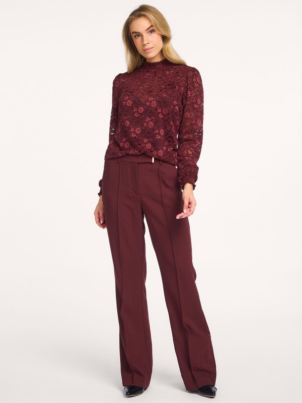 Ontdek de Chantalle viscosemix pantalon van Aaiko in de kleur bordeauxrood bij Orangebag. Op werkdagen voor 21:45 besteld, morgen in huis.