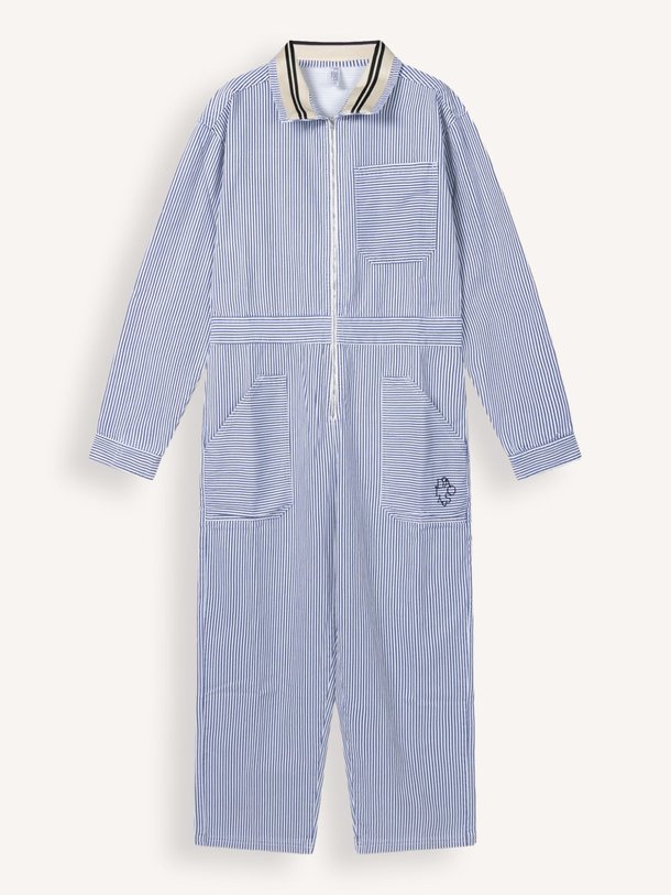Ontdek de Boiler organic cotton mix gestreepte jumpsuit van 10Days in de kleur Wit bij Orangebag. Op werkdagen voor 21:45 besteld, morgen in huis.
