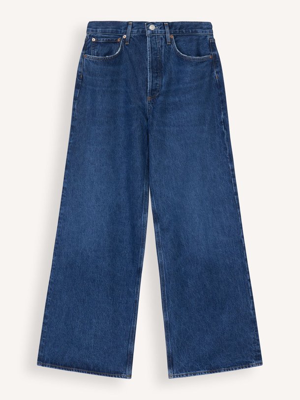 Ontdek de Dame high waist wide leg non-stretch jeans van Agolde in de kleur donkerblauw bij Orangebag. Op werkdagen voor 21:45 besteld, morgen in huis.