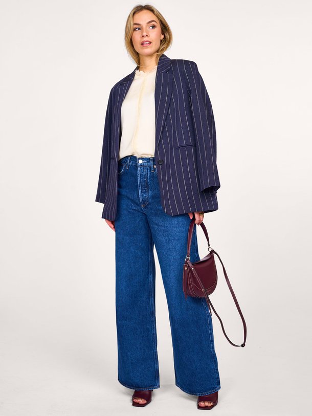 Ontdek de Dame high waist wide leg non-stretch jeans van Agolde in de kleur donkerblauw bij Orangebag. Op werkdagen voor 21:45 besteld, morgen in huis.