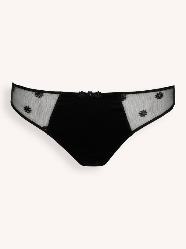 Ontdek de Daisy mesh slip van Marie Jo in de kleur Zwart bij Orangebag. Op werkdagen voor 21:45 besteld, morgen in huis.