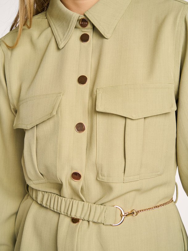 Ontdek de Zoe geweven blouse van Aaiko in de kleur groen bij Orangebag. Op werkdagen voor 21:45 besteld, morgen in huis.