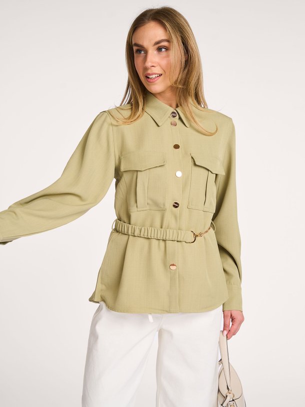 Ontdek de Zoe geweven blouse van Aaiko in de kleur groen bij Orangebag. Op werkdagen voor 21:45 besteld, morgen in huis.