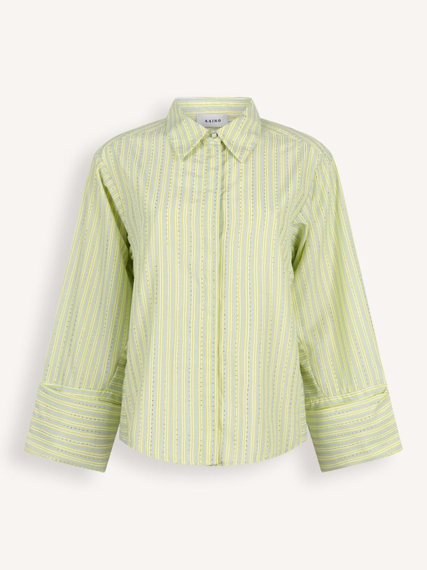 Ontdek de Elda katoenmix blouse met strass van Aaiko in de kleur Limegroen bij Orangebag. Op werkdagen voor 21:45 besteld, morgen in huis.