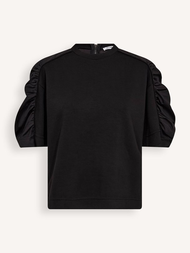 Ontdek de Lance viscosemix top van Co'Couture in de kleur Zwart bij Orangebag. Op werkdagen voor 21:45 besteld, morgen in huis.