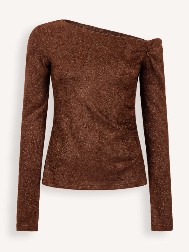 Aaiko Lumia - Jersey Top Met Lurex - Bruin Ontdek de Lumia jersey top met lurex van Aaiko in de kleur bruin bij Orangebag. Op werkdagen voor 21:45 besteld, morgen in huis.
