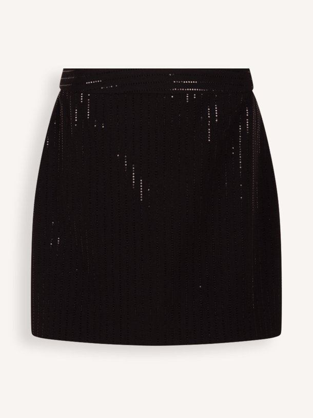 Ontdek de Nasma viscosemix rok met pailletten van Aaiko in de kleur zwart bij Orangebag. Op werkdagen voor 21:45 besteld, morgen in huis.