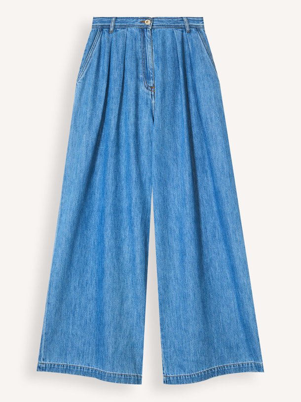 Ontdek de Diegui high waist loose fit geplooide jeans van Sessun in de kleur Blauw bij Orangebag. Op werkdagen voor 21:45 besteld, morgen in huis.