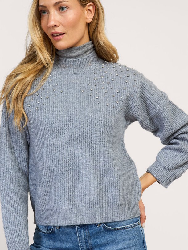 Ontdek de Awen wolmix rib trui met applicaties van Absolut Cashmere in de kleur grijs bij Orangebag. Op werkdagen voor 21:45 besteld, morgen in huis.