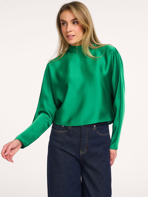 Ontdek de Lorelle geweven satijnen top van Dante 6 in de kleur Groen bij Orangebag. Op werkdagen voor 21:45 besteld, morgen in huis.