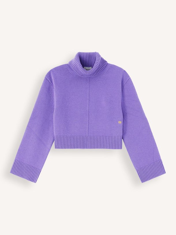 Ontdek de Wollen coltrui van Ganni in de kleur Paars bij Orangebag. Op werkdagen voor 21:45 besteld, morgen in huis.