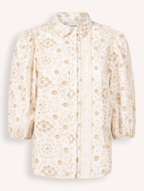 Ontdek de Lien organic cotton broderie blouse van Aaiko in de kleur grijsgroen bij Orangebag. Op werkdagen voor 21:45 besteld, morgen in huis.