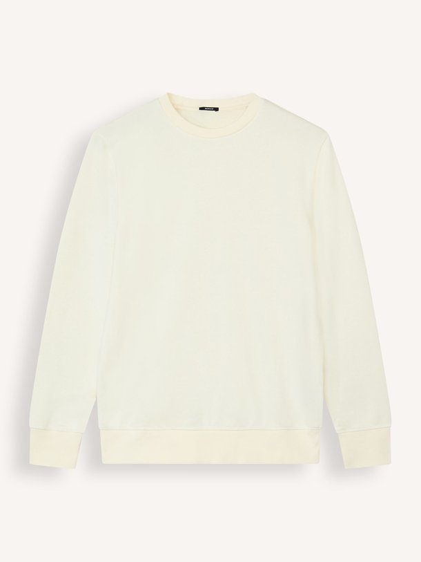Ontdek de Scissor katoenmix sweater van Denham in de kleur Off-white bij Orangebag. Op werkdagen voor 21:45 besteld, morgen in huis.