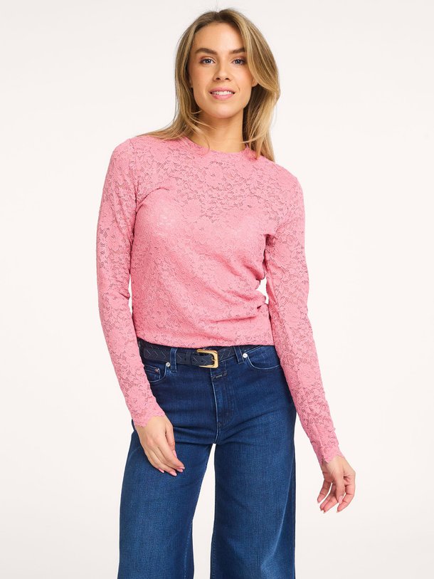 Ontdek de Mason geweven kanten top van Aaiko in de kleur Roze bij Orangebag. Op werkdagen voor 21:45 besteld, morgen in huis.