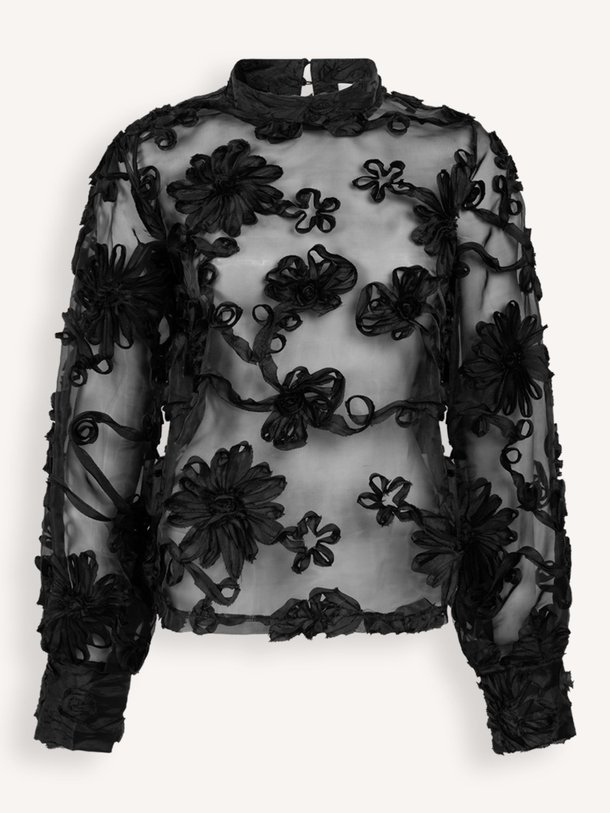 Ontdek de Lucia geweven organza top van Aaiko in de kleur zwart bij Orangebag. Op werkdagen voor 21:45 besteld, morgen in huis.