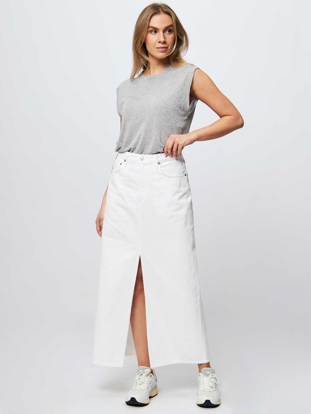 Ontdek de Leif denim rok van Agolde in de kleur wit bij Orangebag. Op werkdagen voor 21:45 besteld, morgen in huis.