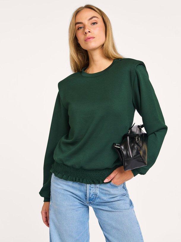 Ontdek de Kaylee viscosemix sweater van Aaiko in de kleur donkergroen bij Orangebag. Op werkdagen voor 21:45 besteld, morgen in huis.