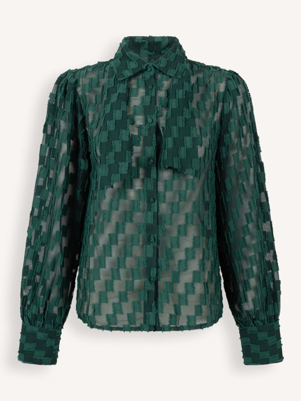 Ontdek de Veronne geweven blouse van Aaiko in de kleur donkergroen bij Orangebag. Op werkdagen voor 21:45 besteld, morgen in huis.
