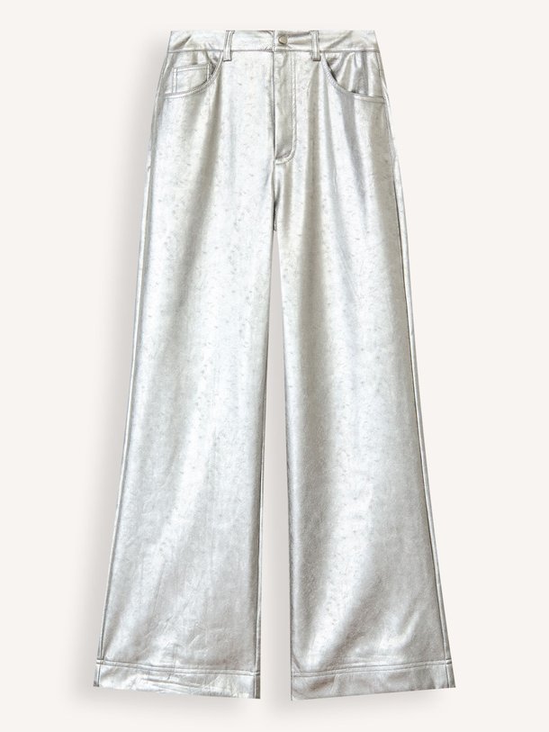 Ontdek de Cristalle, leatherlook metallic broek van Frnch bij Orangebag. Op werkdagen voor 21:45 besteld, morgen in huis.