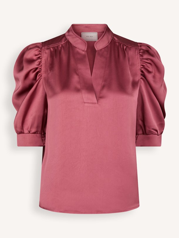 Roella Heavy Sateen Blouse, polyester, elastane.