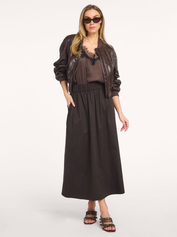Ontdek de Yara, katoenmix poplin rok van Neo Noir bij Orangebag. Op werkdagen voor 21:45 besteld, morgen in huis.