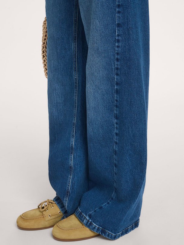 High waist wide leg jeans