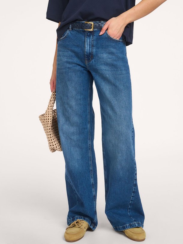 High waist wide leg jeans