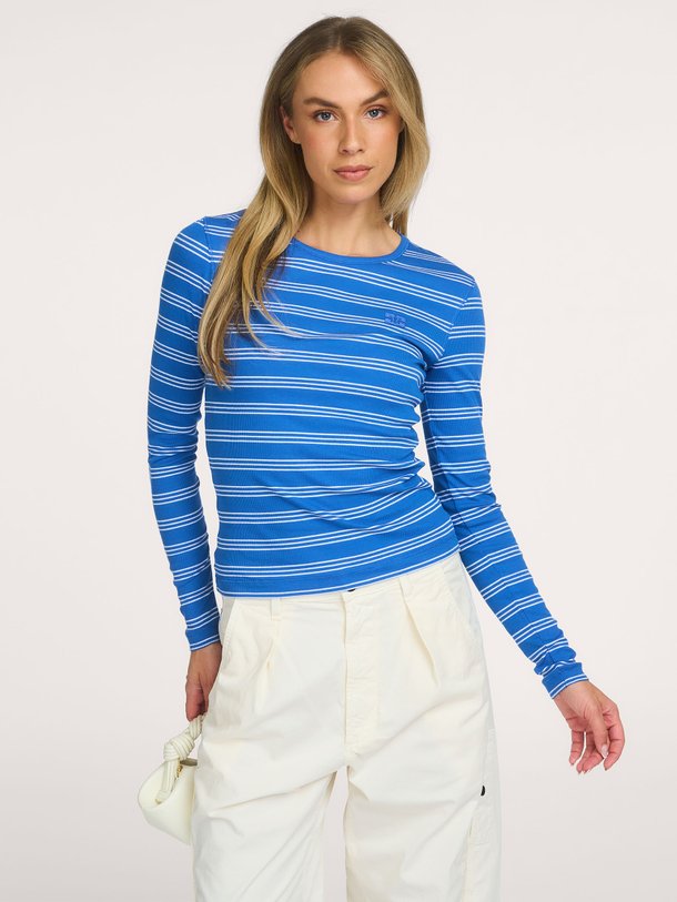 Organic cotton mix gestreepte longsleeve