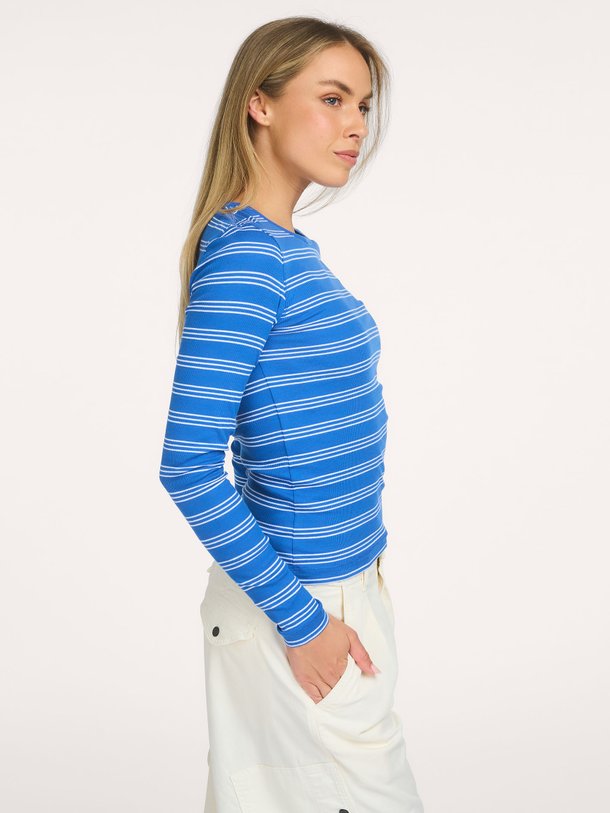 Organic cotton mix gestreepte longsleeve