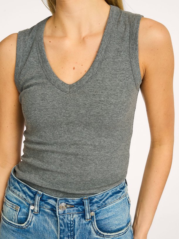 Igormd v-neck top Igor, katoenmix rib top