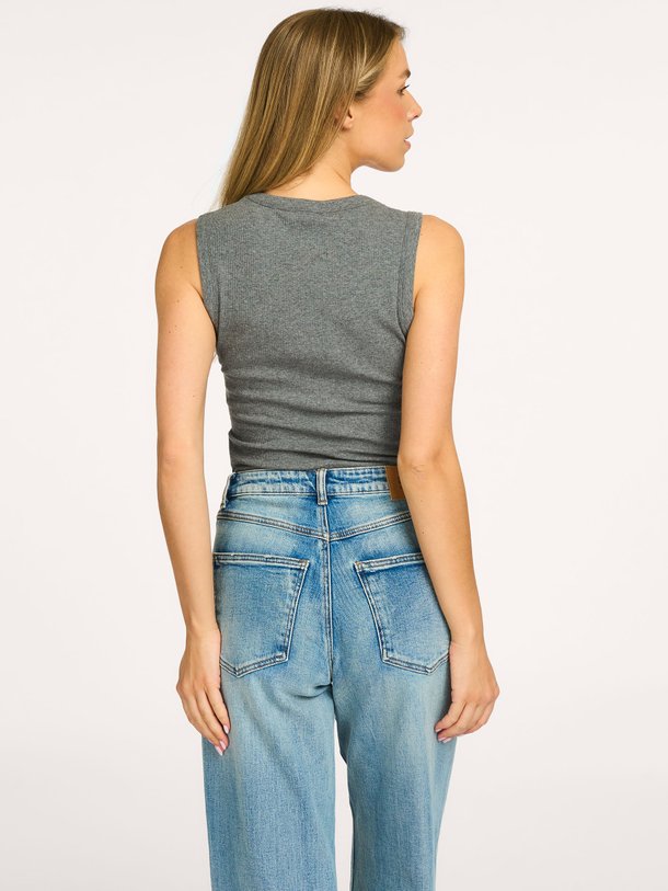 Igormd v-neck top Igor, katoenmix rib top