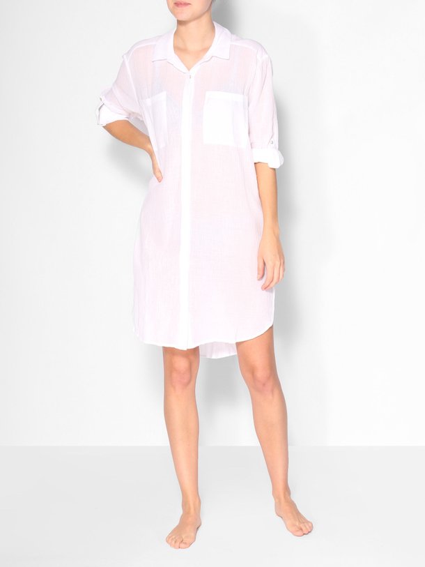 Beach Basics Crinkle Twill Beach Shirt