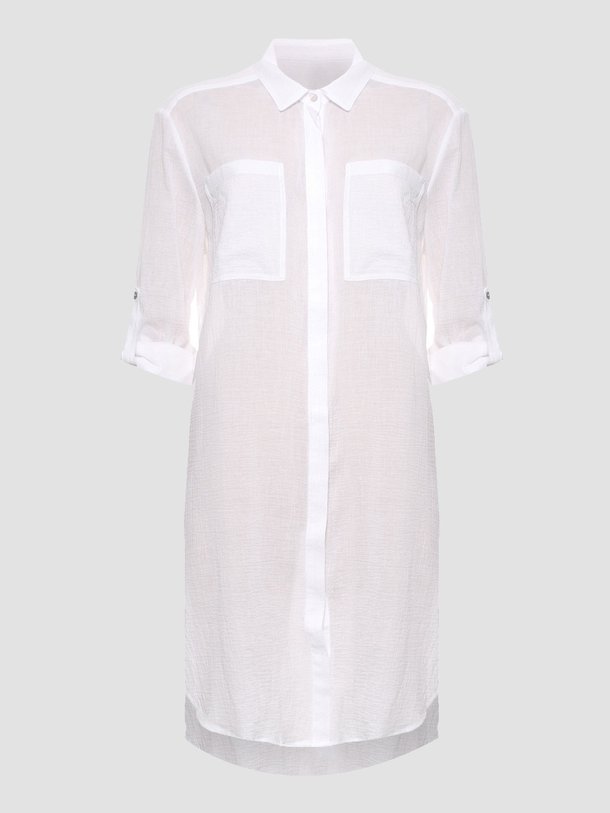Beach Basics Crinkle Twill Beach Shirt