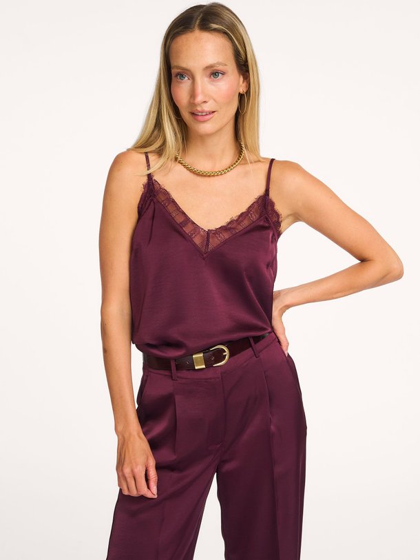 Dante 6 Ipso, geweven top met kant - Bordeauxrood Ontdek de Ipso, geweven top met kant van Dante 6 bij Orangebag. Op werkdagen voor 21:45 besteld, morgen in huis.