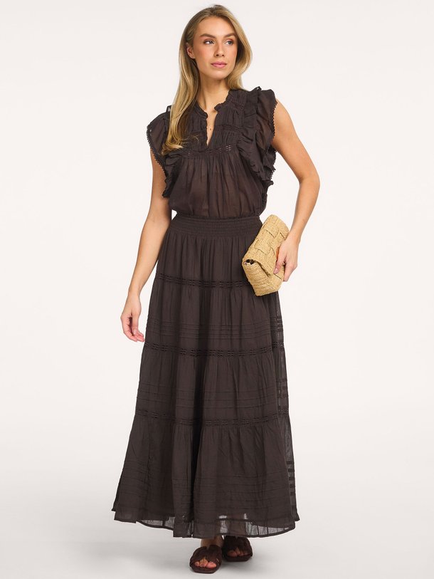 Ontdek de Felicia, katoenen maxi rok van Neo Noir bij Orangebag. Op werkdagen voor 21:45 besteld, morgen in huis.