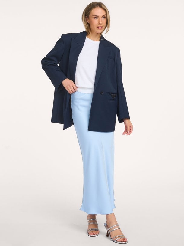 Vicky Heavy Sateen Skirt, polyester, elastane.